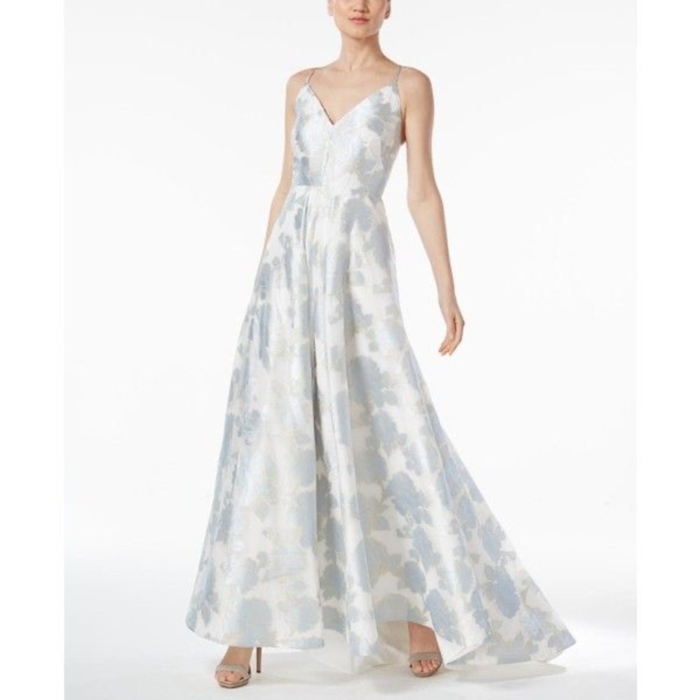 Calvin Klein Floral Print a-line gown size 6